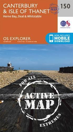 Canterbury and the Isle of Thanet (Map) OS Explorer Active Map