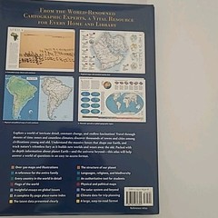 FAMILY REFERENCE ATLAS OF THE WORLD, National Geographic, Hardcover w/ Map – NEW