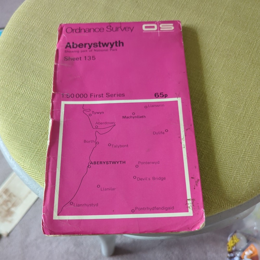 ordnance survey map Aberystwyth Sheet 135
