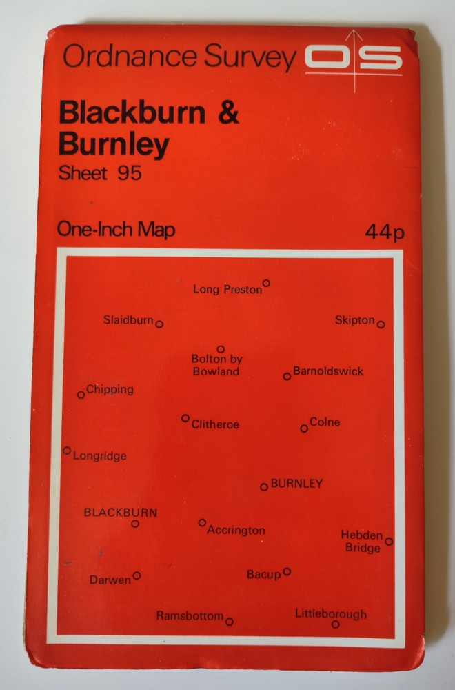 Ordnance Survey One-Inch Map Sheet 95 Blackburn & Burnley (Early 1970’s)