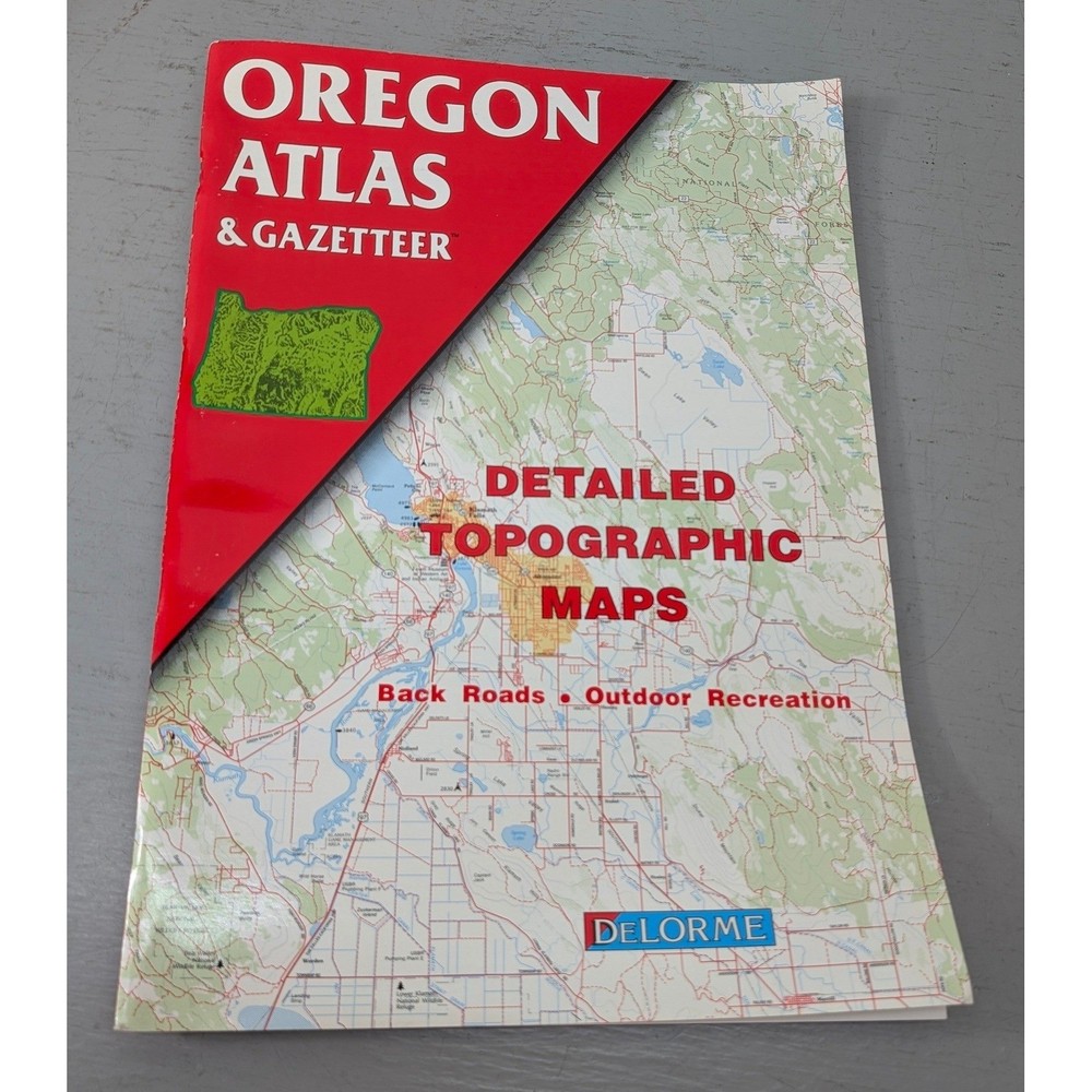 OREGON Atlas & Gazetteer Delorme Topo Maps Back Roads Outdoor Recreation 1996