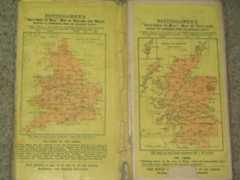 Antique 1904-1920 Bartholomews New Reduced Survey Map 14 Lincoln Fens – cloth