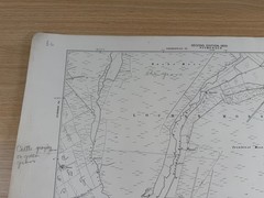 Antique 1900 OS Map Dumfries LVI SW Caerlaverock Lochar Moss Ruthwell Mouswald