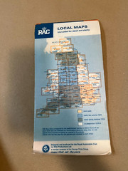 Retro 1970s RAC Map Peaks Manchester Stockport Oldham Buxton Sheffield