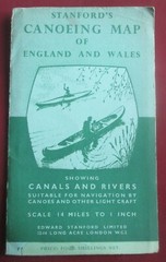 Stanford’s Canoeing Map Of England & Wales Canals Rivers For Canoes Light Craft