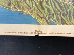 1954 RELIEF MAP, SLOVENIA AND PROVINCES, BY I. SELAN, TOURIST ASSOC. OF SLOVENIA