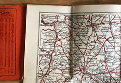 Vintage 1960s road map, 50 miles about Birmingham, Geographia, cloth backed