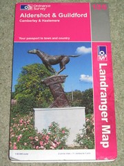 OS Ordnance Survey Landranger Map Sheet 186 Aldershot & Guildford – 2003