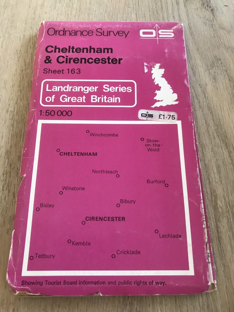 Ordnance Survey Map Sheet 163 – Cheltenham And Cirencester