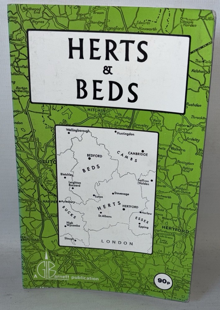G.I. Barnett’s Map of Hertfordshire & Bedfordshire – c1985