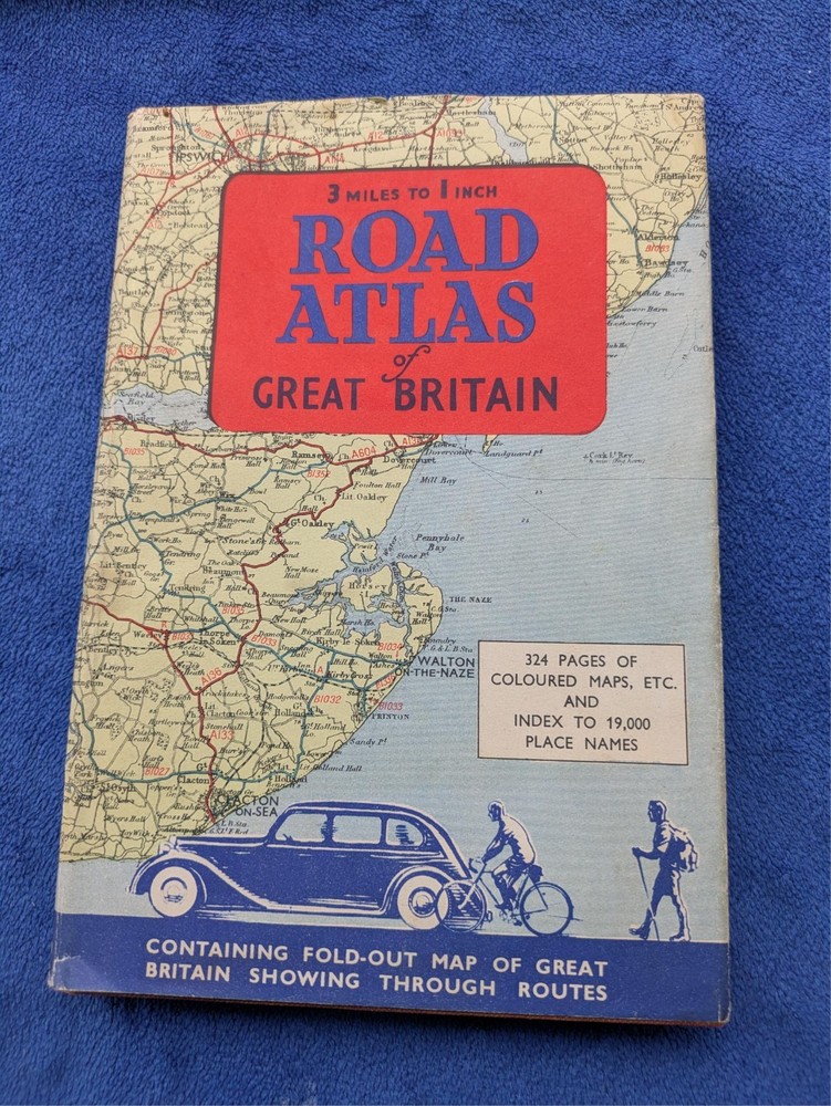 Road Atlas of Great Britain 1955 Hardback Book Vintage VGC – USED with DJ