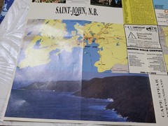 ❤️Vintage 1991❤️Atlantic Provinces Maritimes at a Glance Map❤️RARE PLEASE LOOK❤️