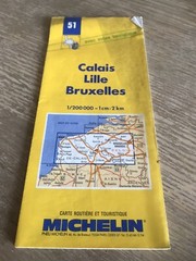 Michelin French Road Map 51 Of Calais Lille Bruxelles