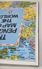 The Penguin Map of the World Folded Pull Out Map 1982 Collectible Item New Seale