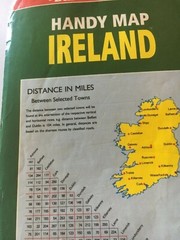 Bartholomew Handy Map of Ireland Colour Coded for Easy Reference Good Condition
