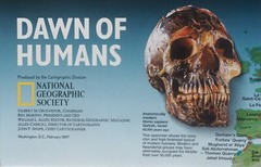 National Geographic Society Historical Map: Dawn of Humans