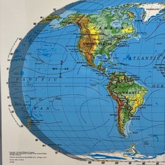 17″ x 22″ Rand McNally Markable Map of World and Outline Two-Sided Pre-owned