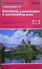 Landranger 149. Hereford, Leominster. OS 1:50,000 Map. Ordnance Survey. Vintage.
