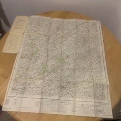 Ordnance Survey One Inch Map 129 Seventh Series Ludlow 1952 OS