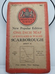 ORDNANCE SURVEY ONE INCH MAP 🗺️ SCARBOROUGH 1947 Popular Edition cloth Sheet 93