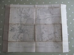 VINTAGE OS MAP OF HATFIELD AREA HERTFORDSHIRE DATED 1925 SIX INCHES TO ONE MILE