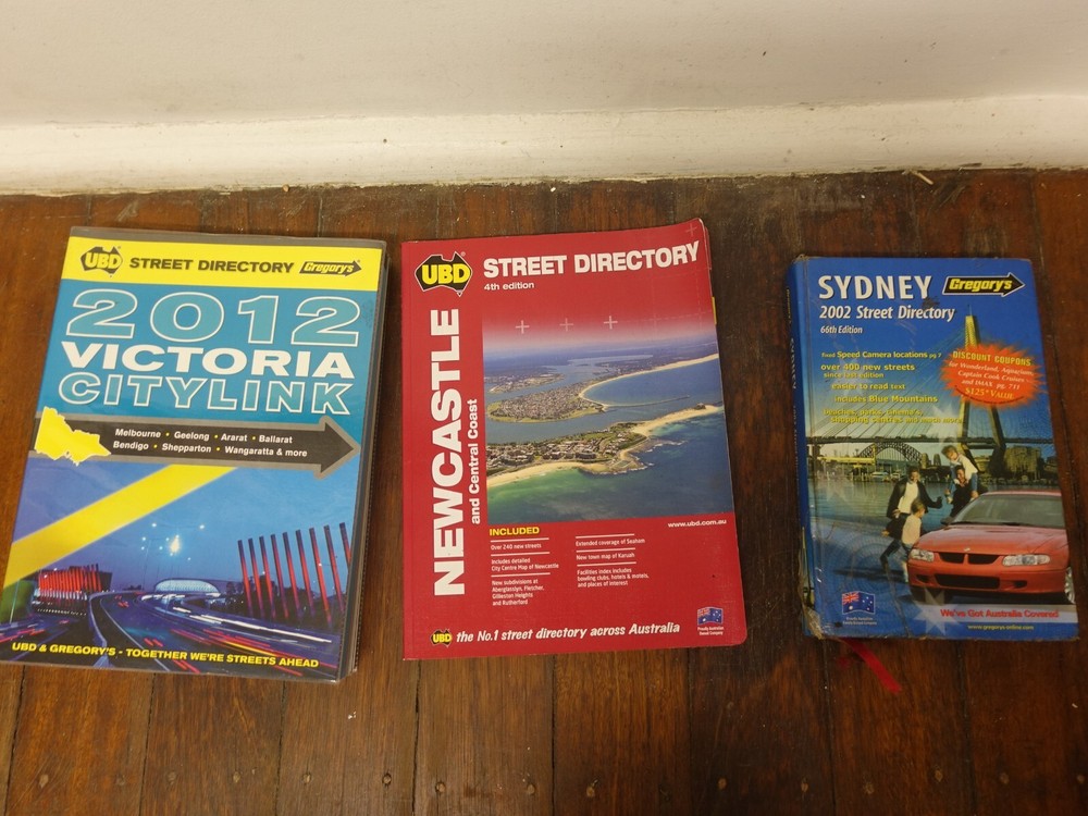UBD | GREGORY’S STREET DIRECTORY — Victoria 2012 , Newcastle , Sydney 2002