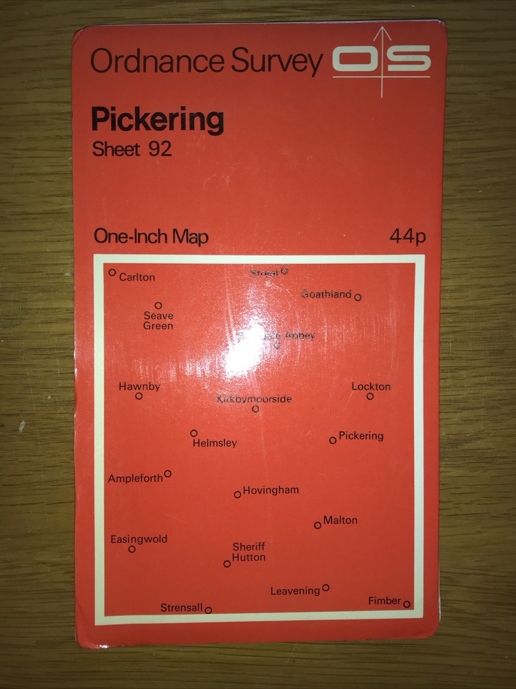 Vintage Ordnance Survey Map Pickering 1970 Map 92
