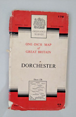 Dorchester OS Ordnance Survey One Inch Map Sheet 178, 1966 Folding Paper Map