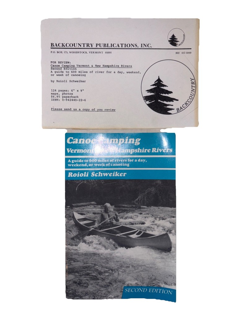 Canoe Camping Vermont and New Hampshire Rivers REVIEW COPY W/paperwork