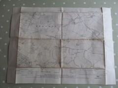 VINTAGE OS MAP OF LATCHFORD AREA HERTFORDSHIRE DATED 1925 SIX INCHES TO ONE MILE