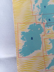 Vintage ESSO Road Map Ireland No. 8 Fold Out Paper 1960s Scale 8 Miles = 1 Inch