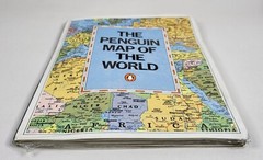 The Penguin Map of the World Folded Pull Out Map 1982 Collectible Item New Seale