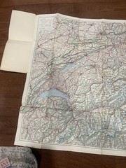 Carte Routiere De La Suisse Map fold out map vintage