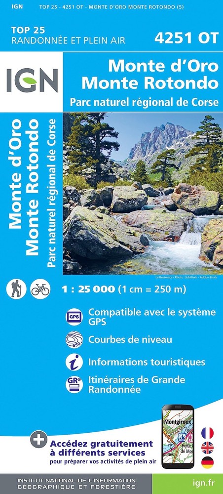 Institut Géographique Na Monte d’Oro / Monte Rotondo / PNR de (Map) (UK IMPORT)