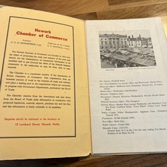 NEWARK ON TRENT – STREET Map 1950s? Advertising advice tourism Pointer map