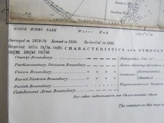 VINTAGE OS MAP OF WILDHILL AREA HERTFORDSHIRE DATED 1925 SIX INCHES TO ONE MILE