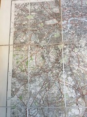 1935 Ordnance Survey One Inch Fifth Edition Cloth Map 115 S.E London & Dartford