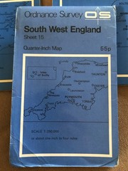 3x joblot OS Quarter-Inch Paper Maps (job OSX) 1970s