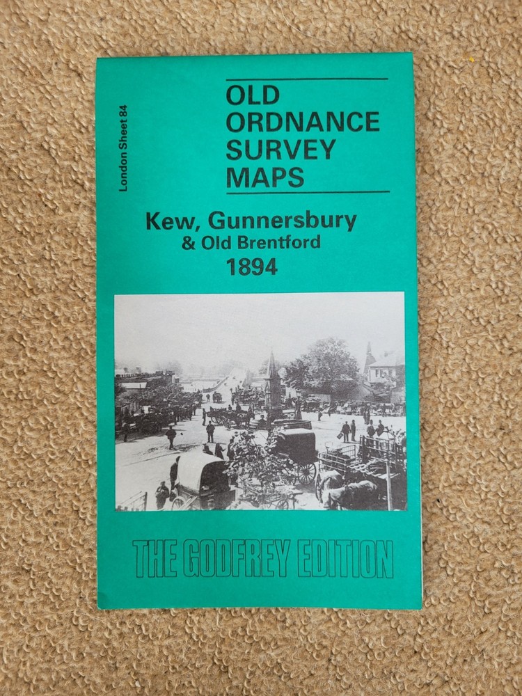 The Godfrey Edition Old Ordnance Survey Map Kew, Gunnersbury 1894 Sheet 84