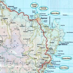 Greece Corfu Tour & Trail Super-Durable Map hiking driving tourist info 1:40K