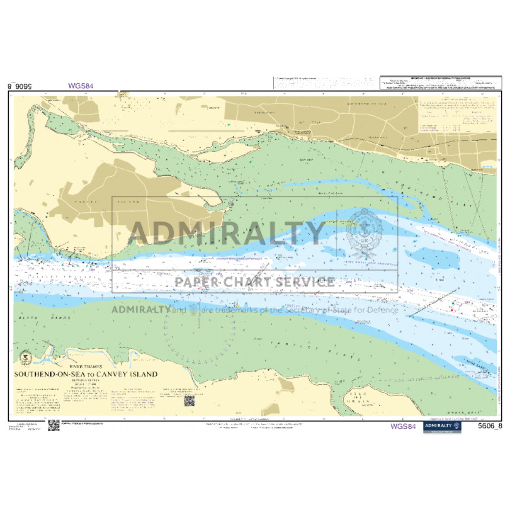 Admiralty Small Craft Chart 5606_8: Southend-on-Sea to Canvey Island
