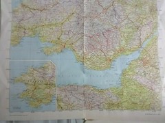 Vintage Bartholomew’s RAC Motoring Map of Wales dated 1965
