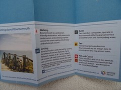 Bournemouth Street Map & Guide. Pocket-sized. Fold-out 60x42cm. 2018.Attractions