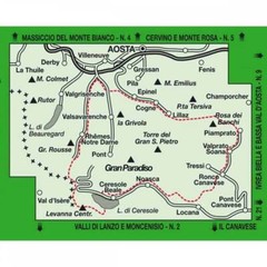 Italy Gran Paradiso National Park 50k IGC Map 3 hiking via ferrata refuges