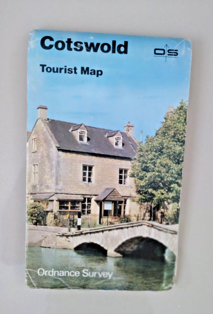 Cotswold OS Ordnance Survey Tourist Map, 1983 One inch To Mile Folding Paper