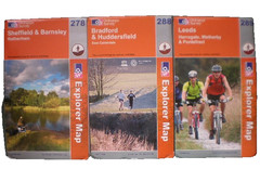 278 288 289 SHEFFIELD BRADFORD LEEDS LOT EXPLORER ORDNANCE SURVEY MAPS OS