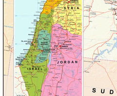 Map of the Middle East – Political Wall Map, Middle East Map