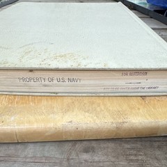 Britannica Atlas Hardcover Atlas Book w/ “Property of U.S. Navy” Stamps
