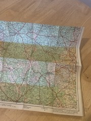 Johnston’s Readyfold Coloured Touring Cloth Map Section 13 Liverpool Blackpool