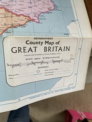 The County Boundaries 1974 by Geographers A to Z Folding Paper Map